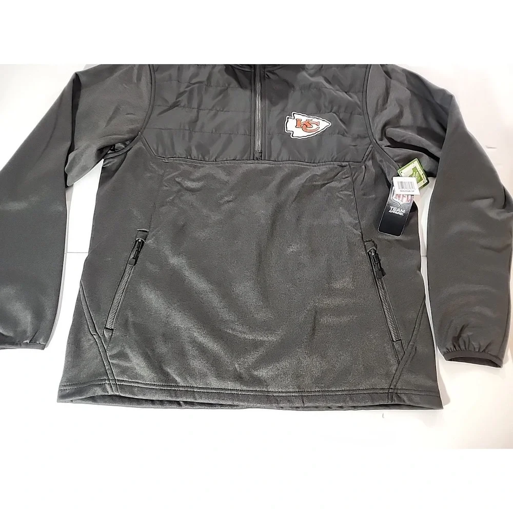 Kansas City Chiefs Dunbrooke Pathfinder Quarter‑Zip Jacket Men's XL Black NWT